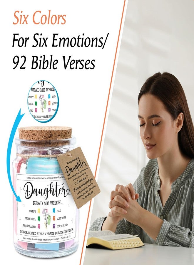 NewEleven Christmas Gifts for Daughter - Inspirational, Birthday Gifts For Daughter, Teen Girl, Adult Daughters - Daughters Birthday Gift Ideas From Mom, Dad - Bible Verse Jar - Image 3